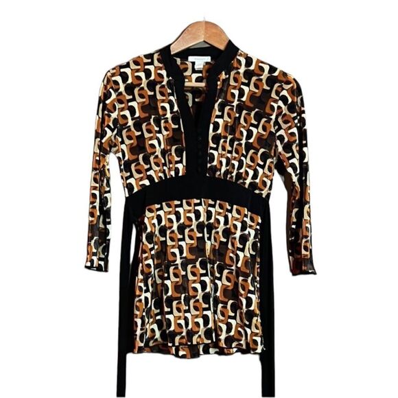 Dress Barn retro style long sleeve tunis. Size small - Picture 3 of 14